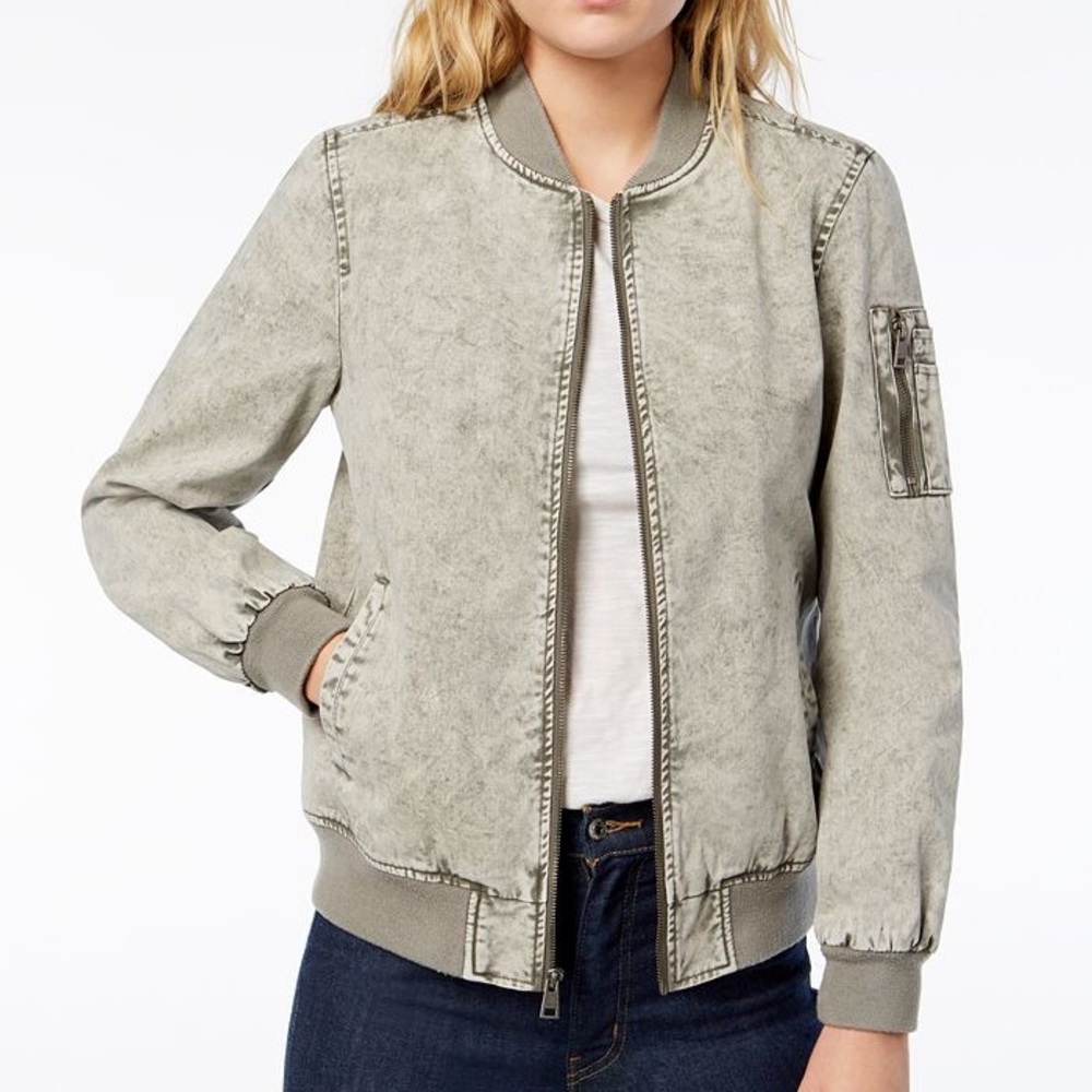 LEVI’S acid wash cotton bomber jacket